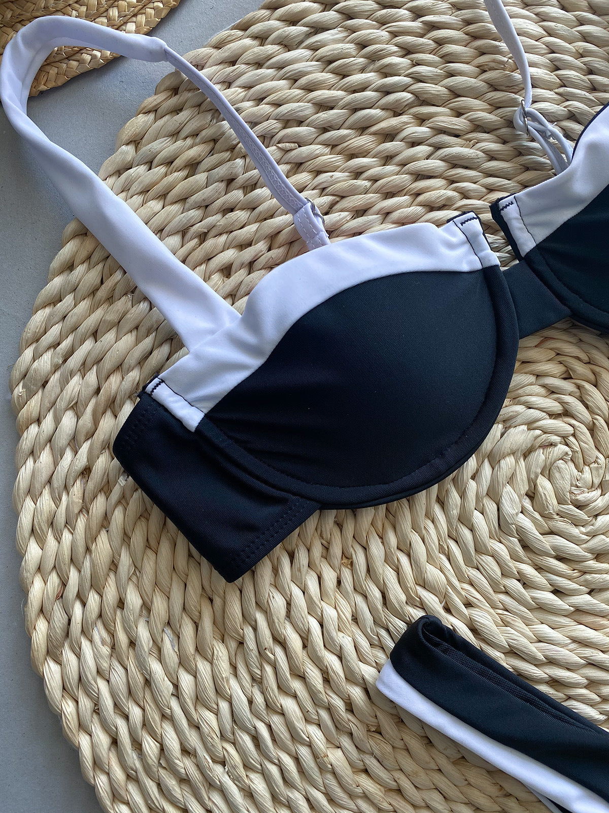 Black and White Lux Bikini Set - Sosea Swimwear