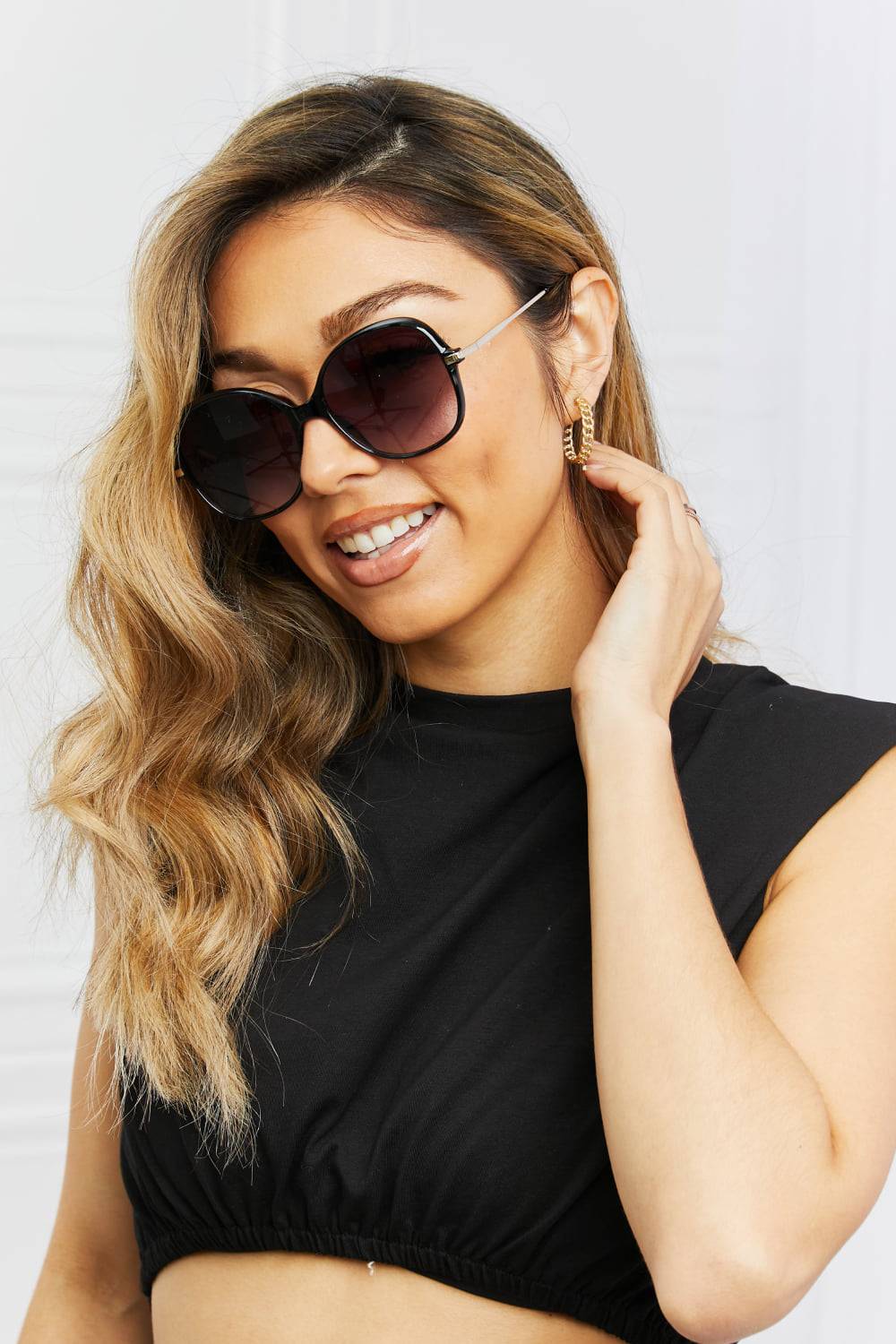 Metal-Plastic Hybrid Full Rim Sunglasses - Sosea Swimwear