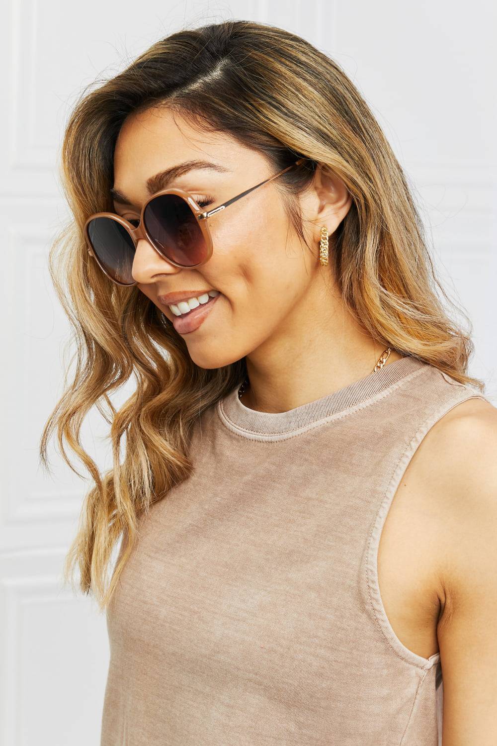 Metal-Plastic Hybrid Full Rim Sunglasses - Sosea Swimwear
