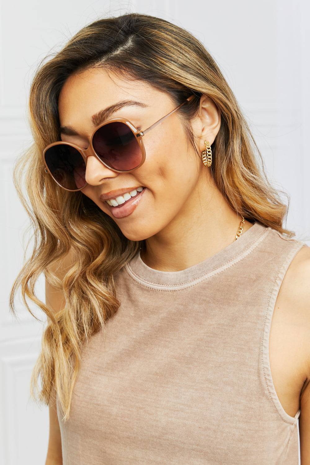 Metal-Plastic Hybrid Full Rim Sunglasses - Sosea Swimwear