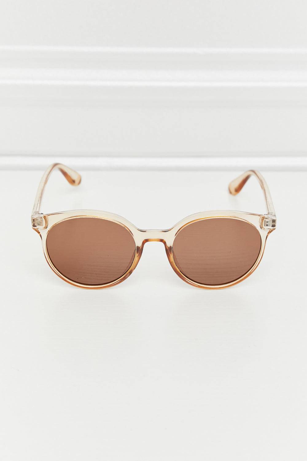Round Full Rim Polycarbonate Frame Sunglasses - Sosea Swimwear