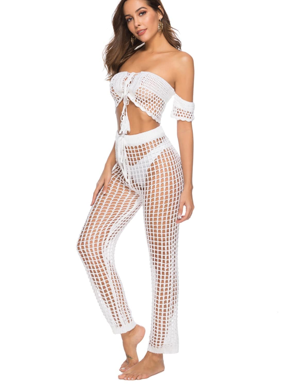 Cutout High Waist Swim Pants - Sosea Swimwear