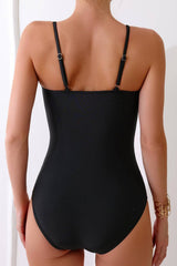 Cutout Spaghetti Strap One-Piece Swimwear - Sosea Swimwear