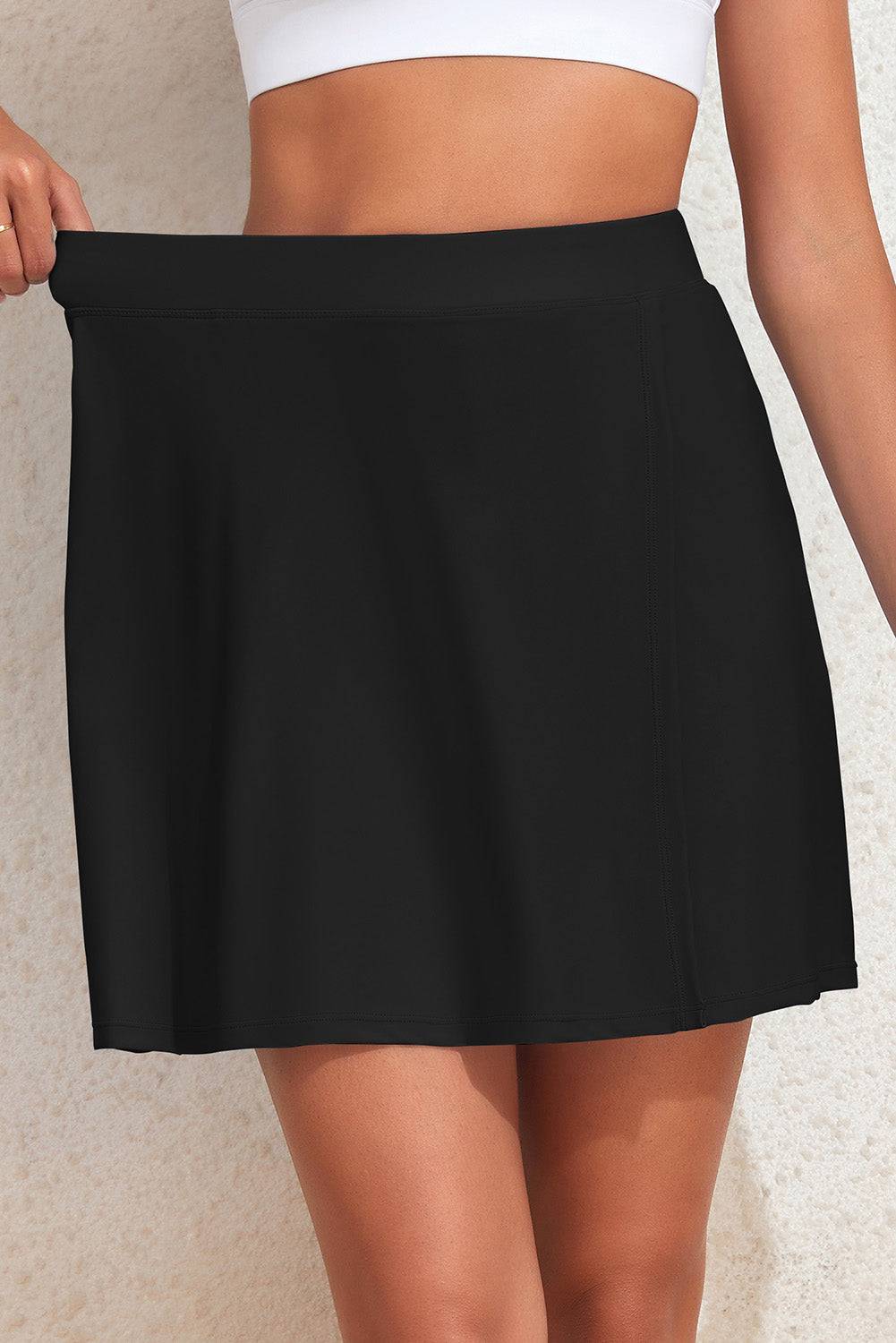 Slit Swim Skort with Pockets - Sosea Swimwear