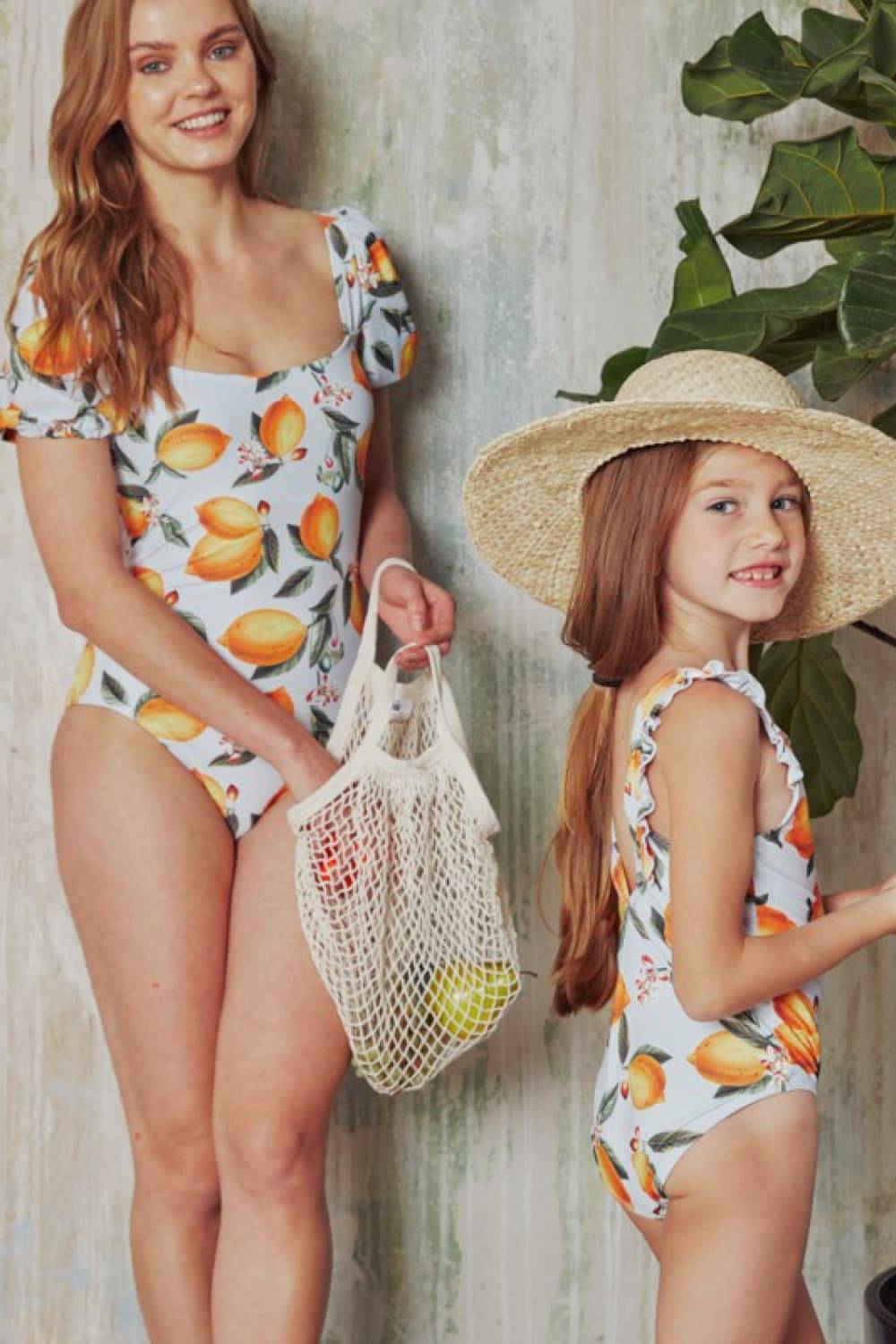 Marina West Swim Salty Air Puff Sleeve One-Piece in Citrus Orange - Sosea Swimwear