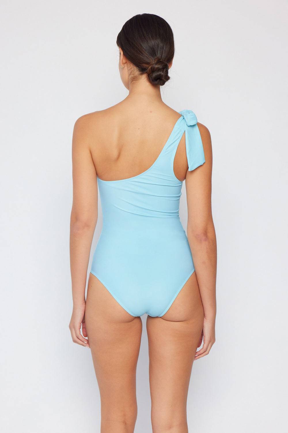 Marina West Swim Vacay Mode One Shoulder Swimsuit in Pastel Blue - Sosea Swimwear