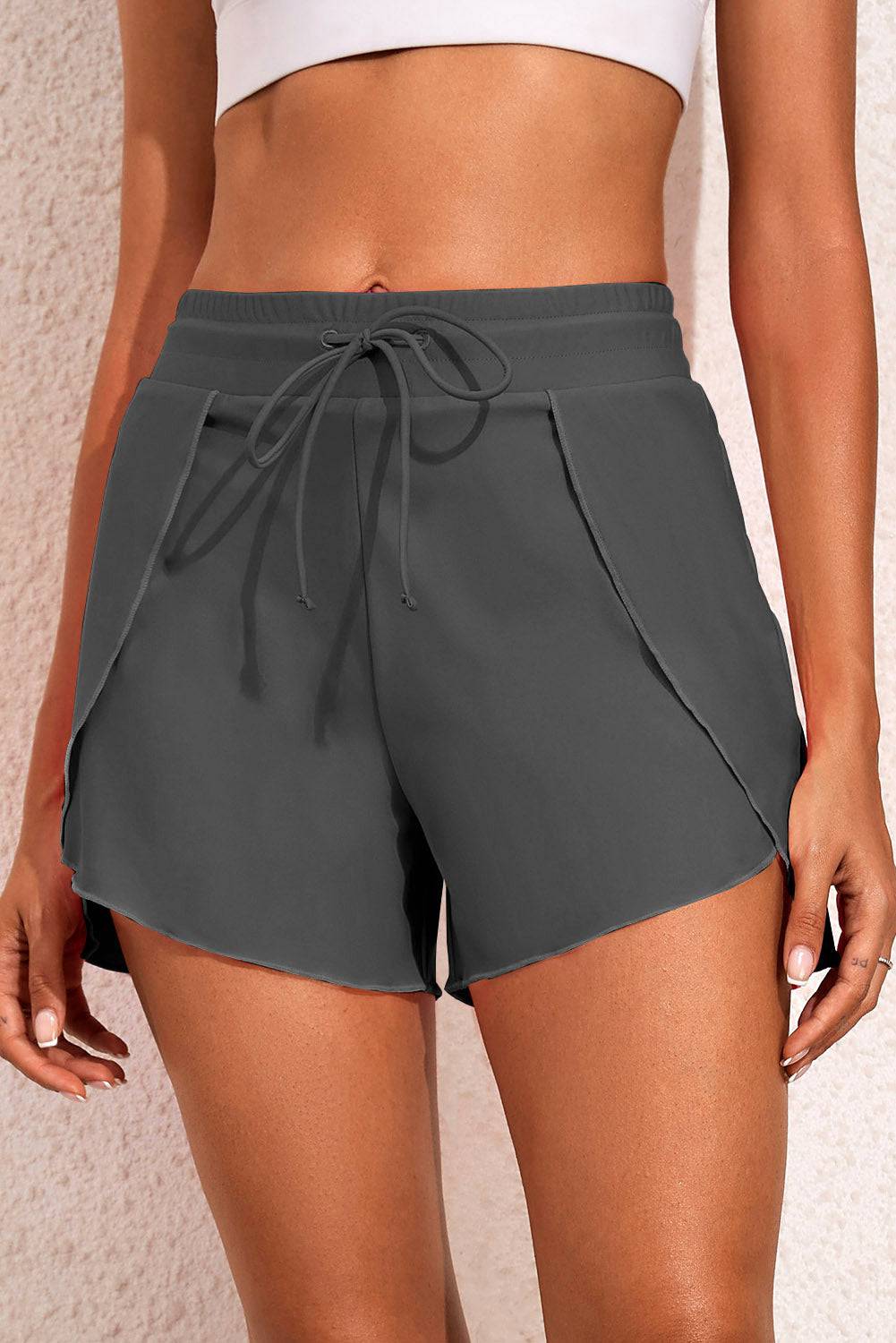 Drawstring Waist Swim Shorts - Sosea Swimwear