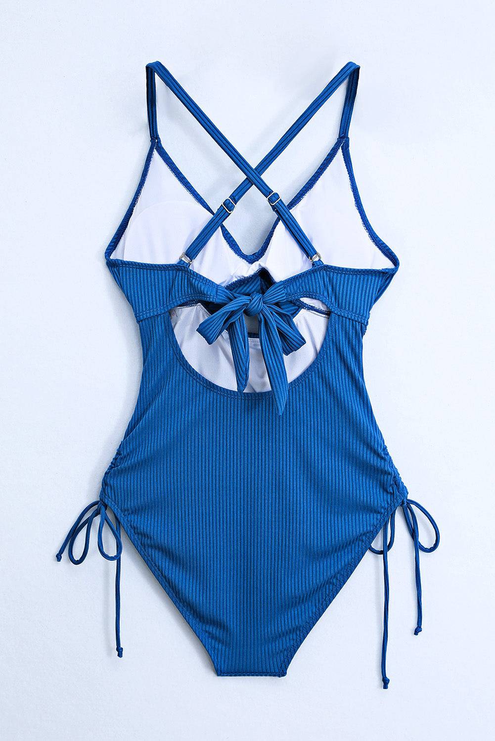 Cutout V-Neck Spaghetti Strap One-Piece Swimwear - Sosea Swimwear