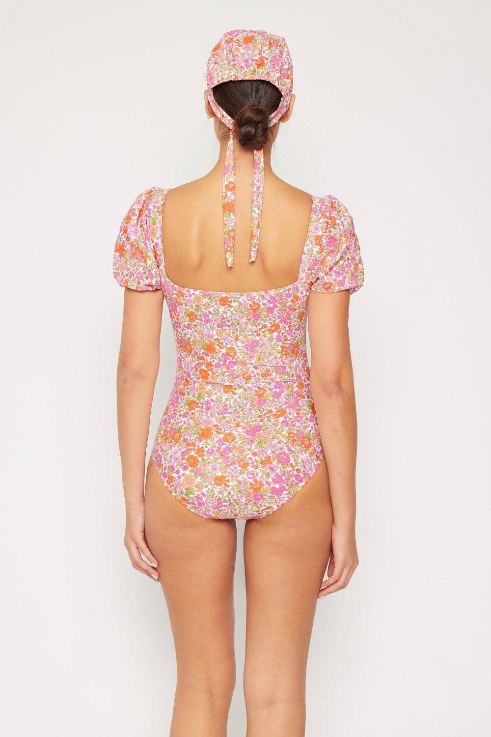 Marina West Swim Floral Puff Sleeve One-Piece - Sosea Swimwear