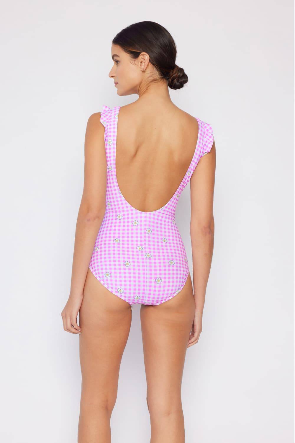 Marina West Swim Full Size Float On Ruffle Faux Wrap One-Piece in Carnation Pink - Sosea Swimwear