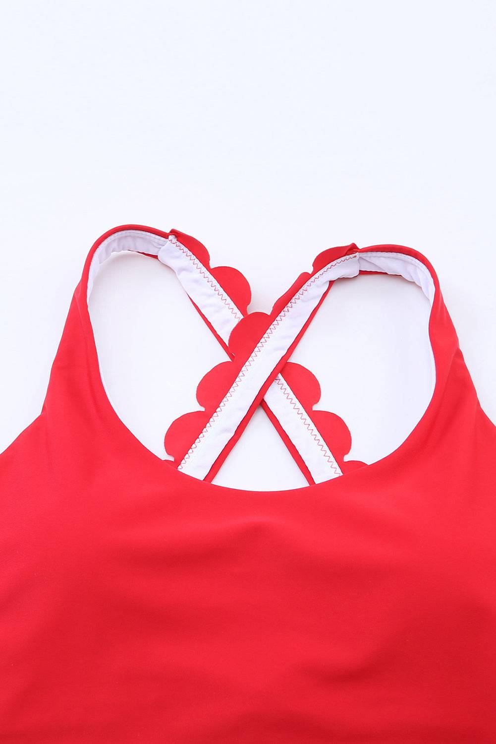 Crisscross Scoop Neck Swim Top - Sosea Swimwear