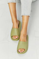 NOOK JOI In My Comfort Zone Slides in Green - Sosea Swimwear