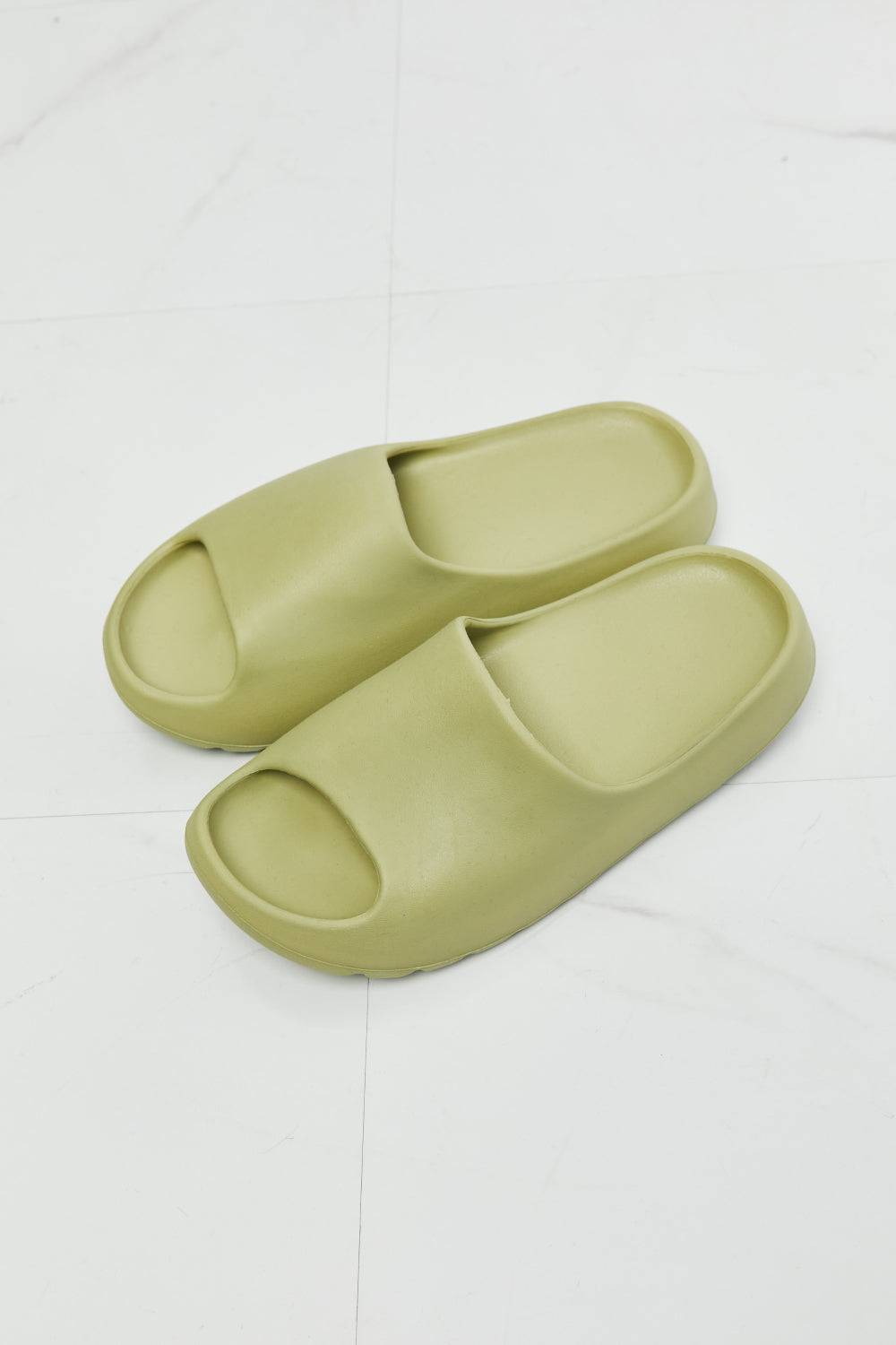 NOOK JOI In My Comfort Zone Slides in Green - Sosea Swimwear