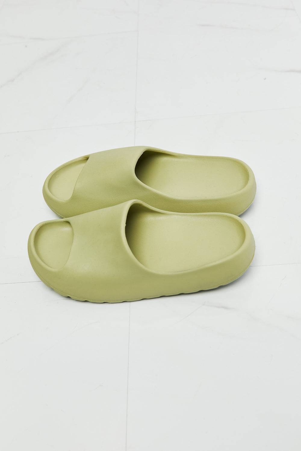 NOOK JOI In My Comfort Zone Slides in Green - Sosea Swimwear