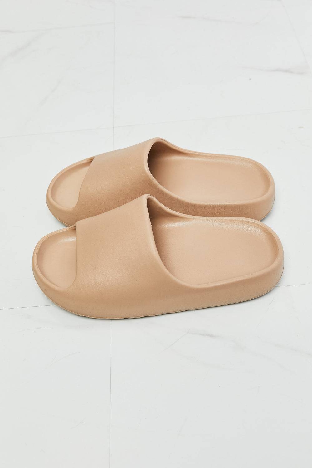 NOOK JOI In My Comfort Zone Slides in Beige - Sosea Swimwear