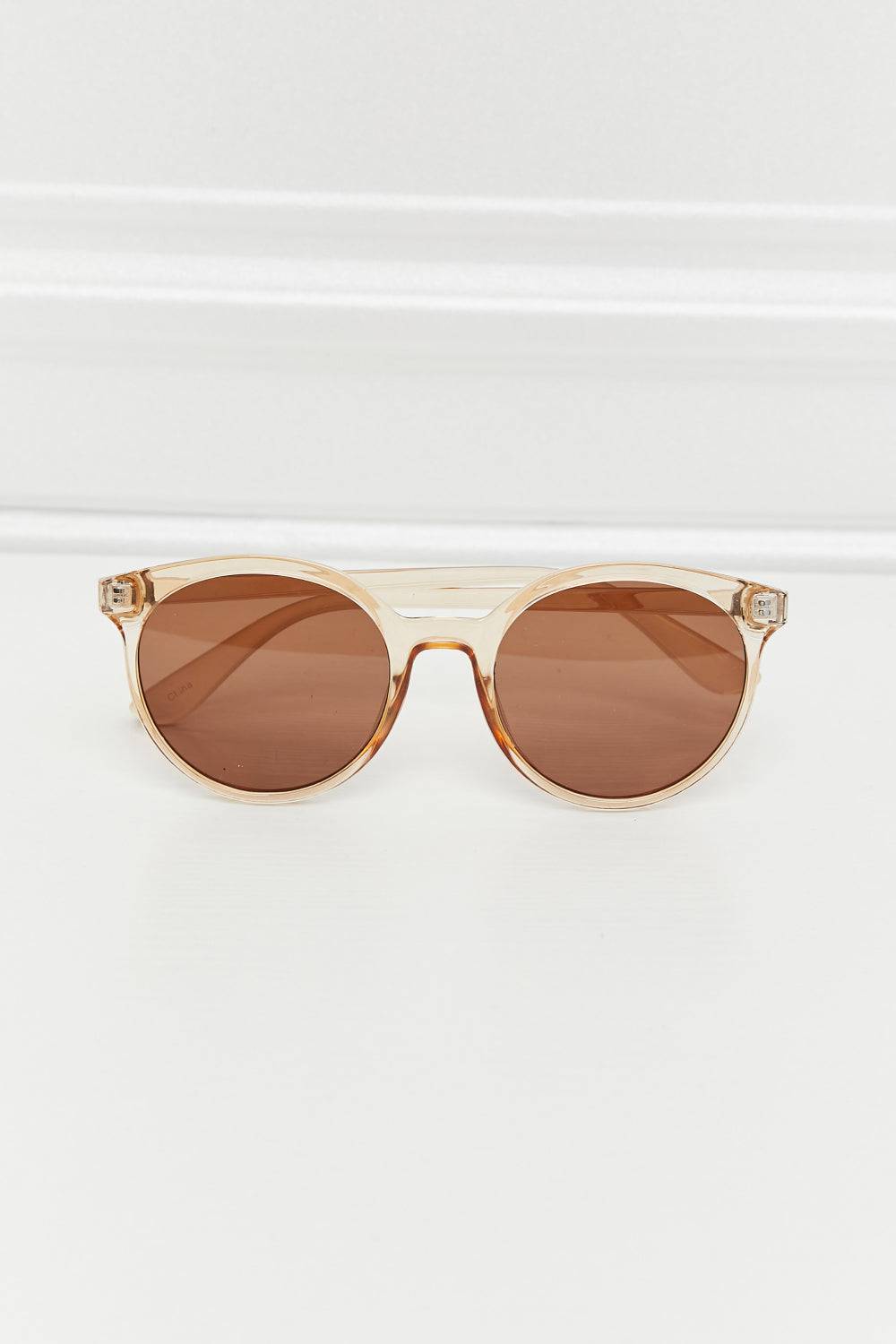 Round Full Rim Polycarbonate Frame Sunglasses - Sosea Swimwear
