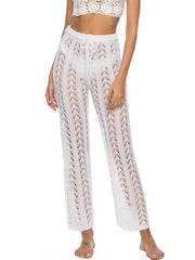 Cutout Drawstring High Waist Swim Pants - Sosea Swimwear